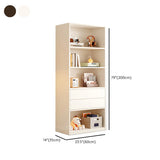 Minimalist Closed Back Vertical Storage Bookcase White #size