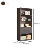 Minimalist Closed Back Vertical Storage Bookcase White Image - 14