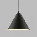 Minimalist Colorful Cone Aluminum Pendant Light Image - 13