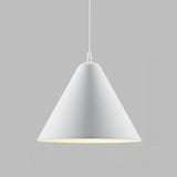 Minimalist Colorful Cone Aluminum Pendant Light Image - 15