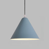 Minimalist Colorful Cone Aluminum Pendant Light Image - 18