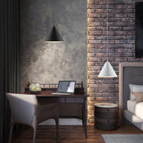 Minimalist Colorful Cone Aluminum Pendant Light Image - 2