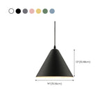 Minimalist Colorful Cone Aluminum Pendant Light Image - 25