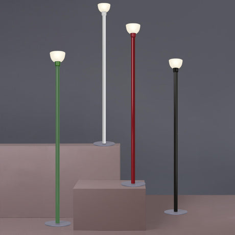 Minimalist Colorful Hourglass and Bar Floor Lamp Image - 1
