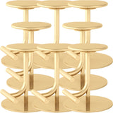 Minimalist Colorful Round Metal Adjustable Bar Stool Image - 10