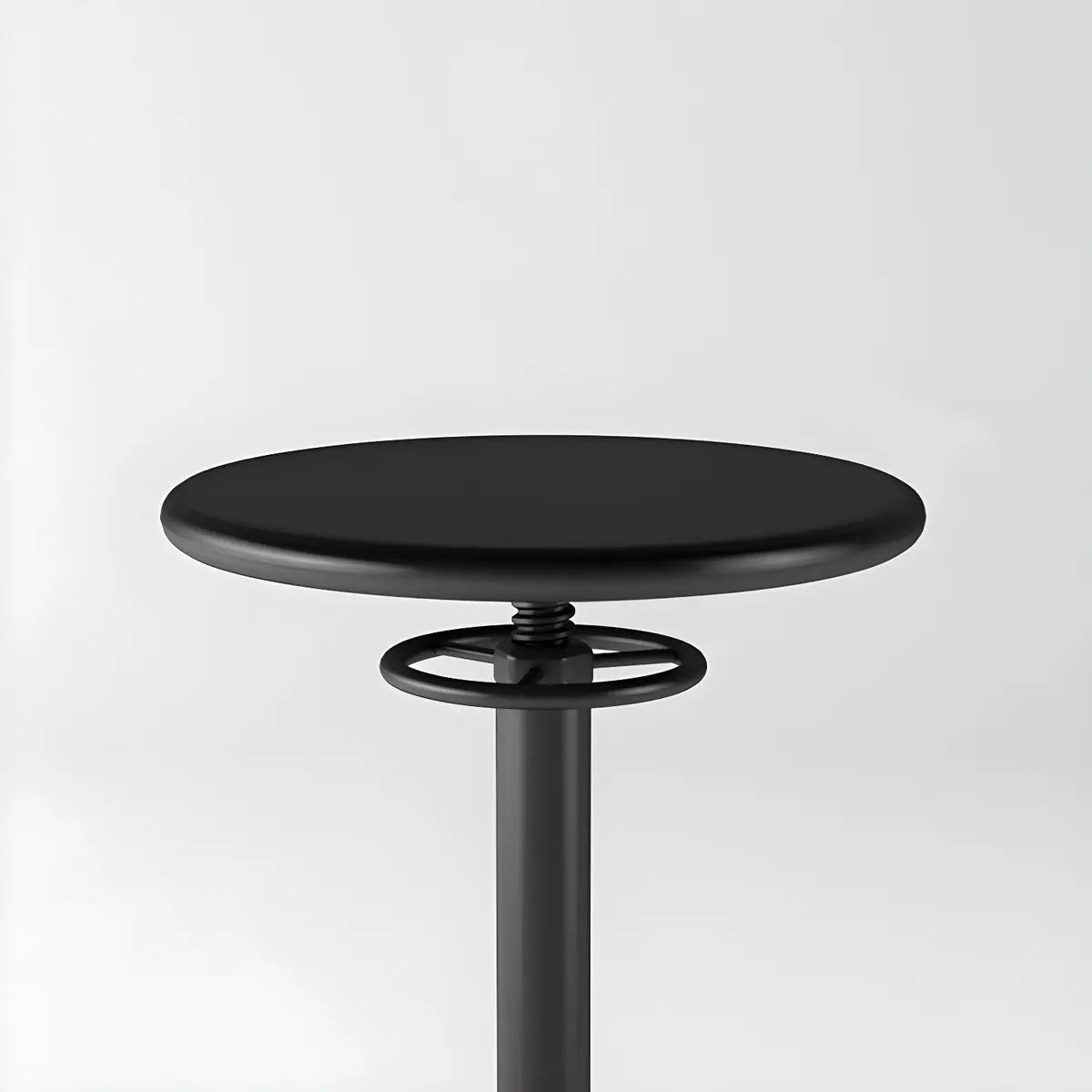 Minimalist Colorful Round Metal Adjustable Bar Stool Image - 11