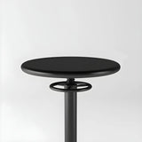 Minimalist Colorful Round Metal Adjustable Bar Stool Image - 11