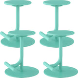 Minimalist Colorful Round Metal Adjustable Bar Stool Image - 16