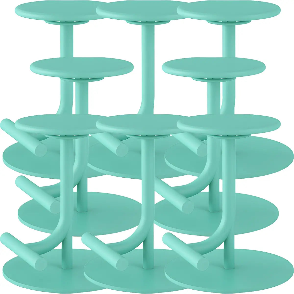 Minimalist Colorful Round Metal Adjustable Bar Stool Image - 19