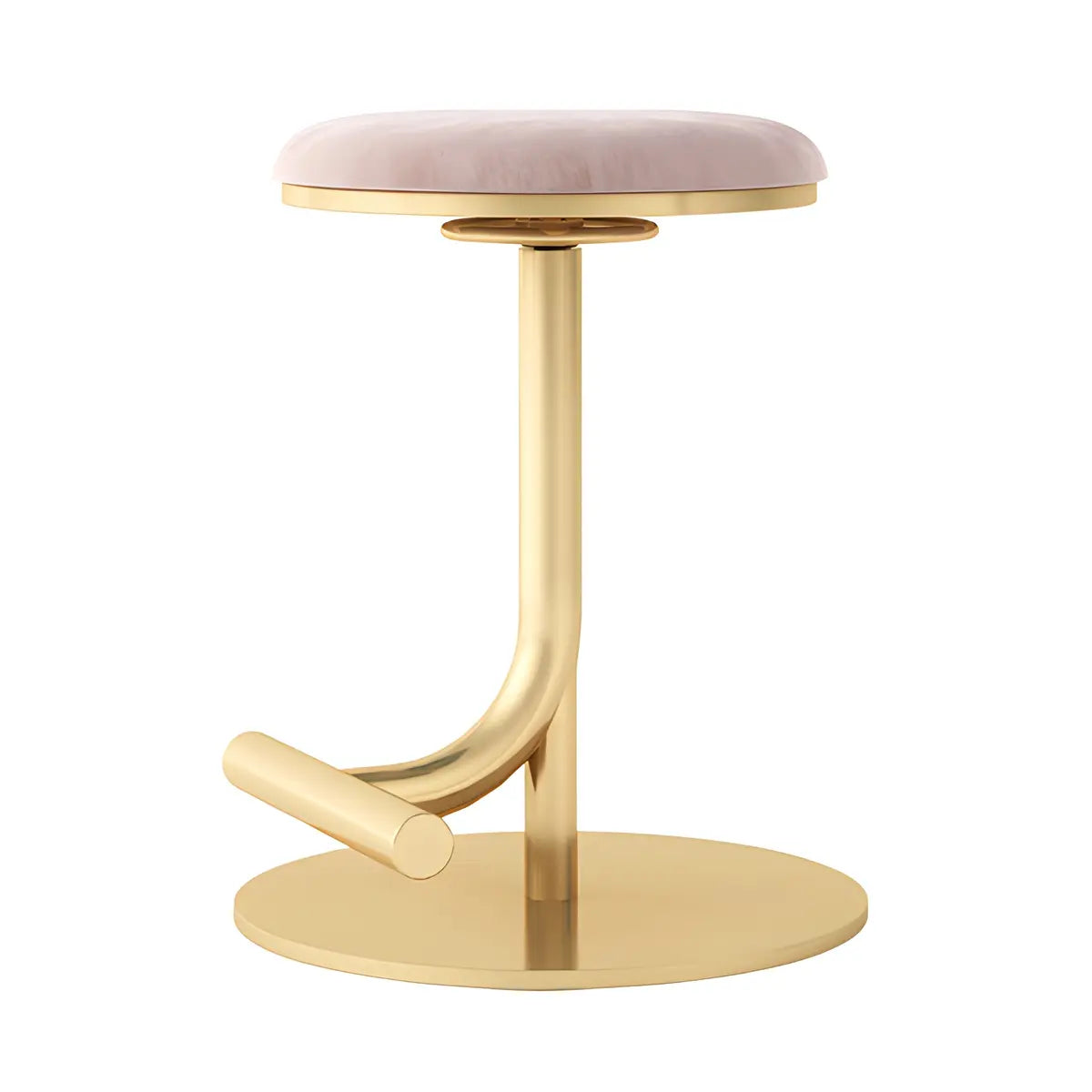 Minimalist Colorful Round Metal Adjustable Bar Stool Image - 20