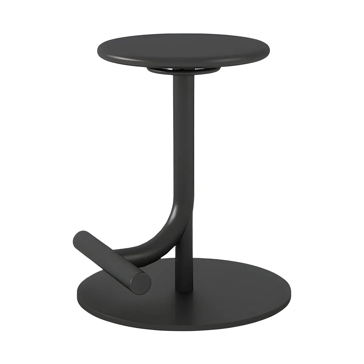 Minimalist Colorful Round Metal Adjustable Bar Stool Image - 35