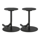 Minimalist Colorful Round Metal Adjustable Bar Stool Image - 36