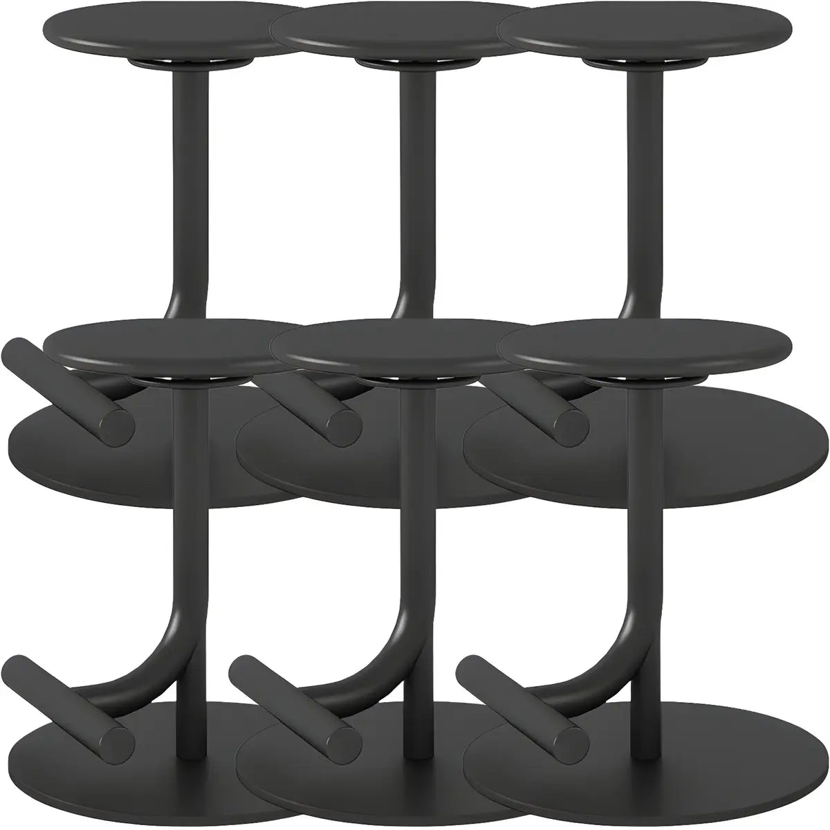Minimalist Colorful Round Metal Adjustable Bar Stool Image - 38