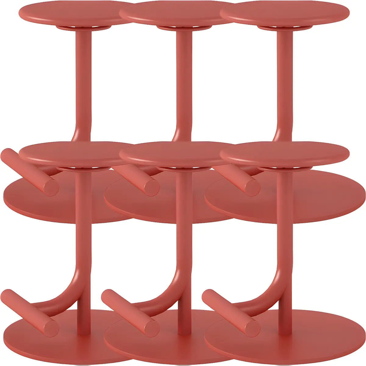 Minimalist Colorful Round Metal Adjustable Bar Stool Image - 43