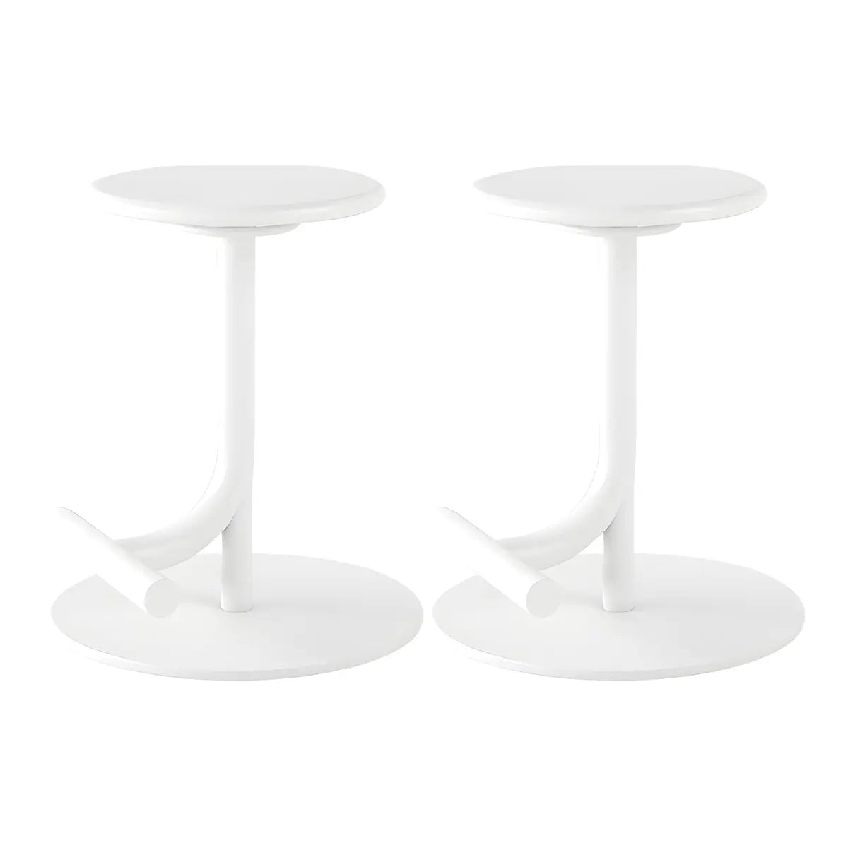 Minimalist Colorful Round Metal Adjustable Bar Stool Image - 46