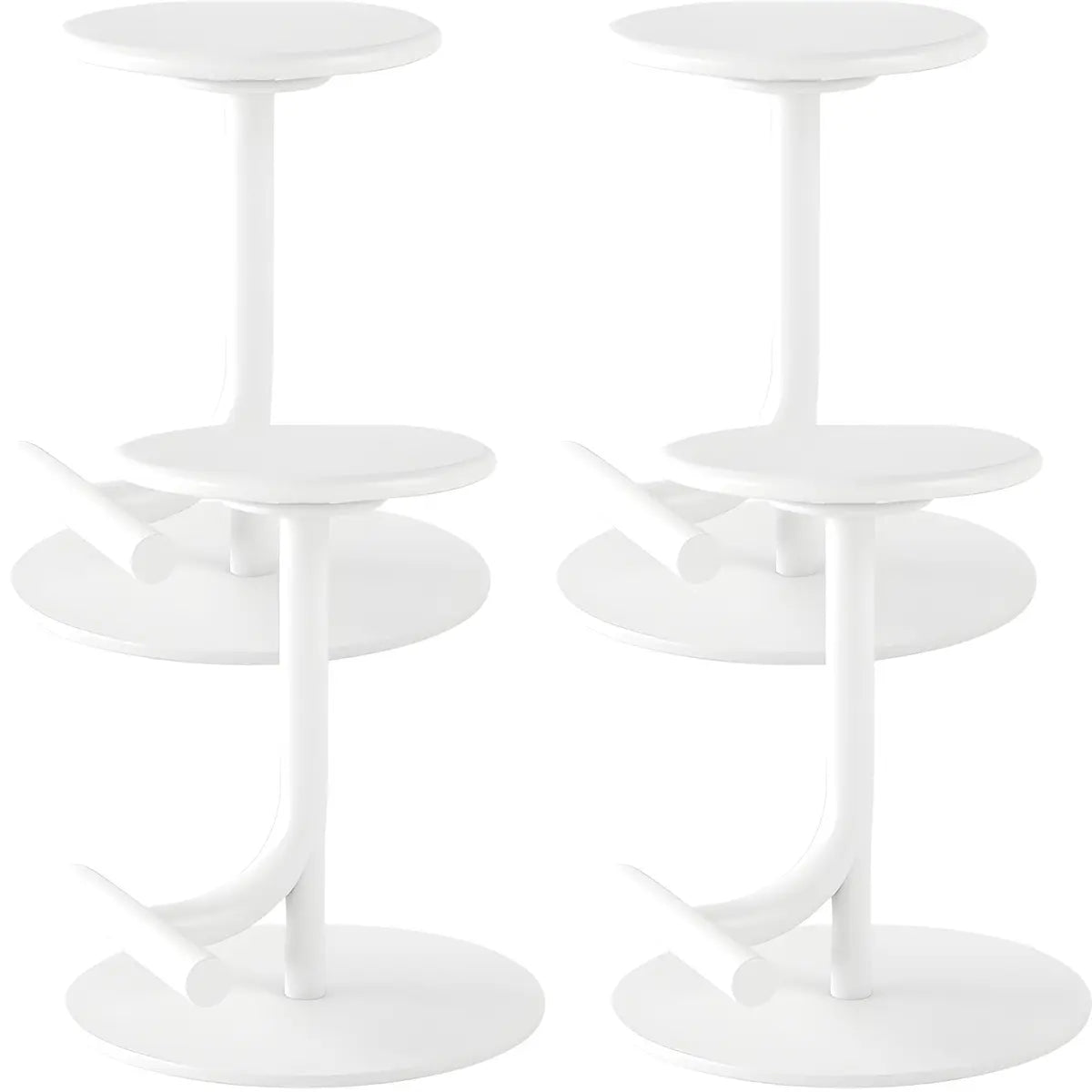 Minimalist Colorful Round Metal Adjustable Bar Stool Image - 47