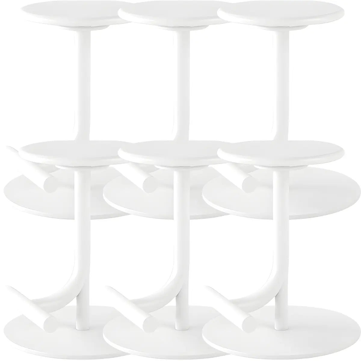 Minimalist Colorful Round Metal Adjustable Bar Stool Image - 48