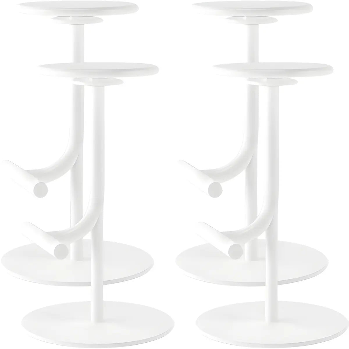 Minimalist Colorful Round Metal Adjustable Bar Stool Image - 52