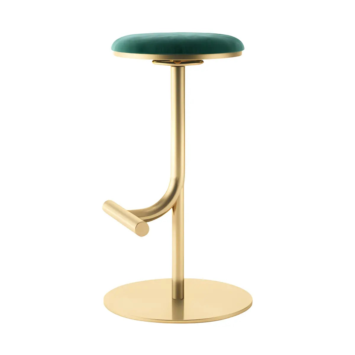 Minimalist Colorful Round Metal Adjustable Bar Stool Image - 55
