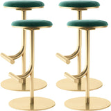 Minimalist Colorful Round Metal Adjustable Bar Stool Image - 57