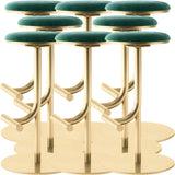 Minimalist Colorful Round Metal Adjustable Bar Stool Image - 59