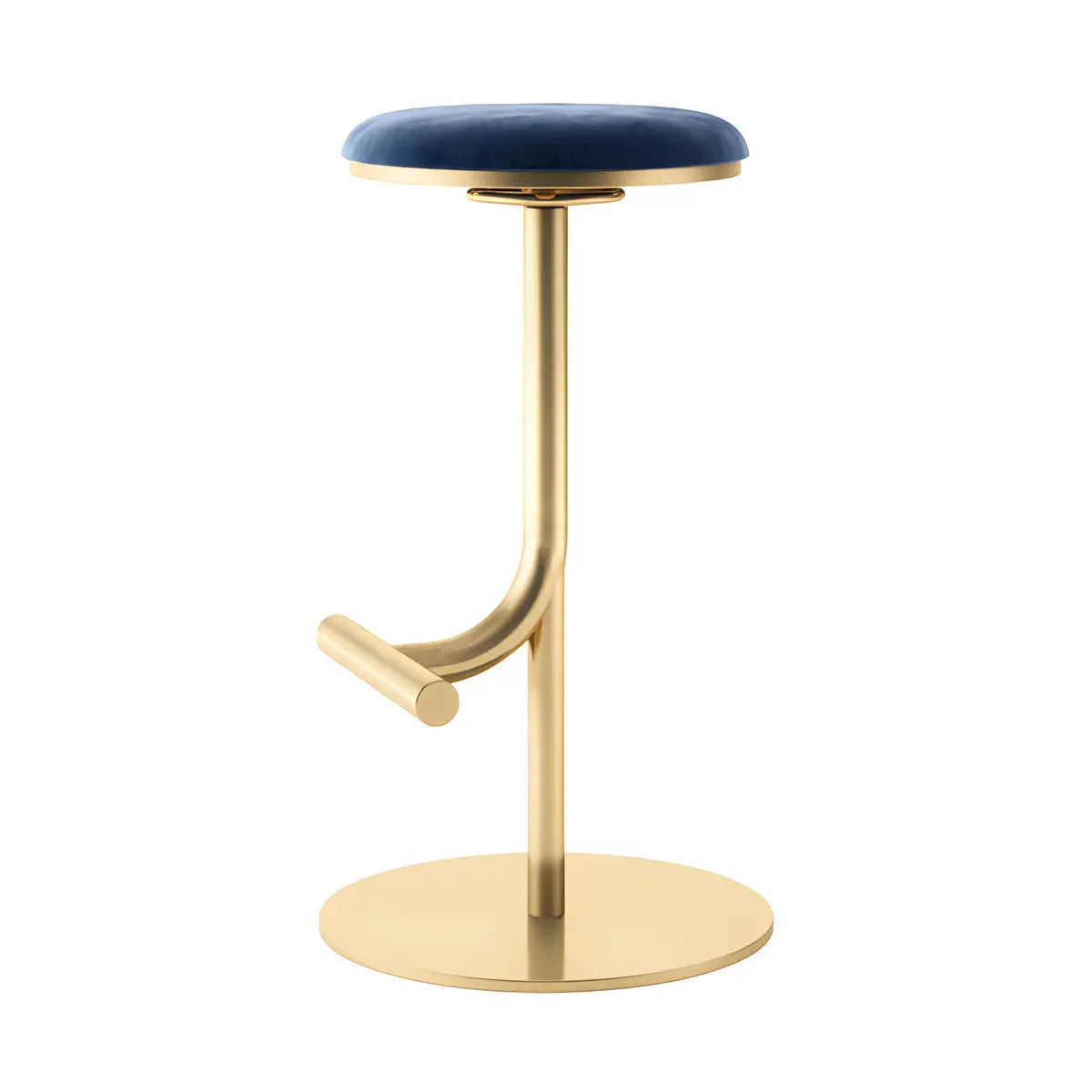 Minimalist Colorful Round Metal Adjustable Bar Stool Image - 60
