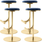 Minimalist Colorful Round Metal Adjustable Bar Stool Image - 62