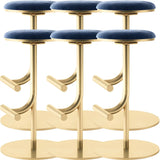 Minimalist Colorful Round Metal Adjustable Bar Stool Image - 63