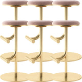 Minimalist Colorful Round Metal Adjustable Bar Stool Image - 68
