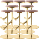 Minimalist Colorful Round Metal Adjustable Bar Stool Image - 69