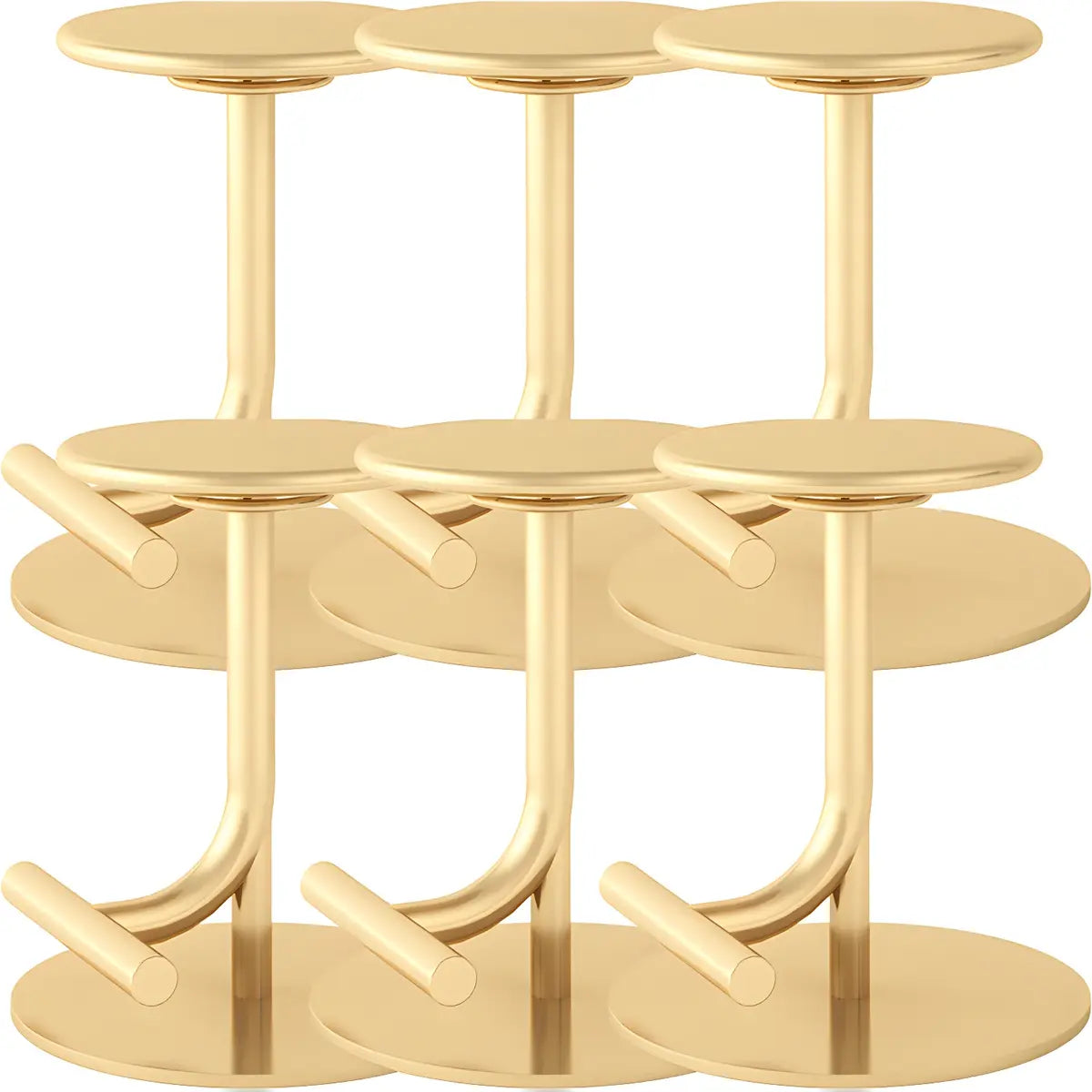 Minimalist Colorful Round Metal Adjustable Bar Stool Image - 7