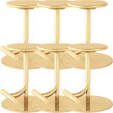 Minimalist Colorful Round Metal Adjustable Bar Stool Image - 7