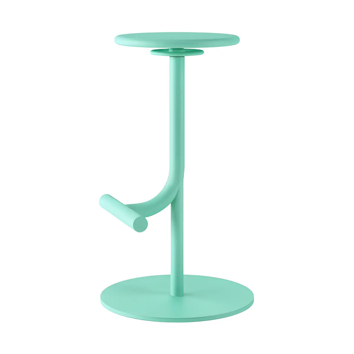 Minimalist Colorful Round Metal Adjustable Bar Stool Image - 70