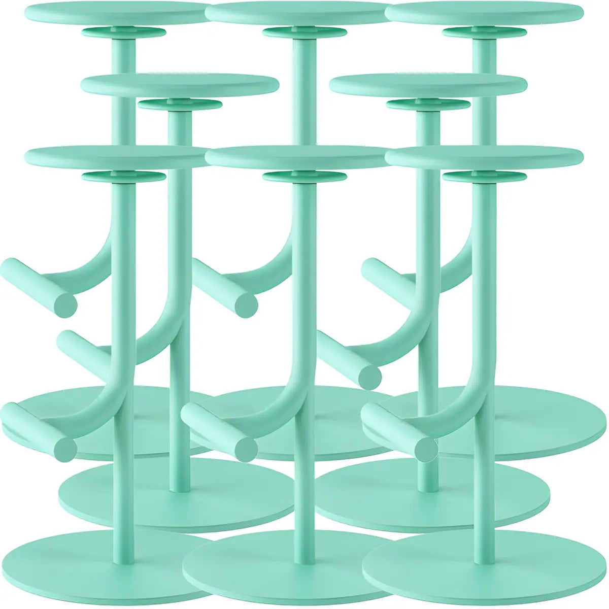 Minimalist Colorful Round Metal Adjustable Bar Stool Image - 74