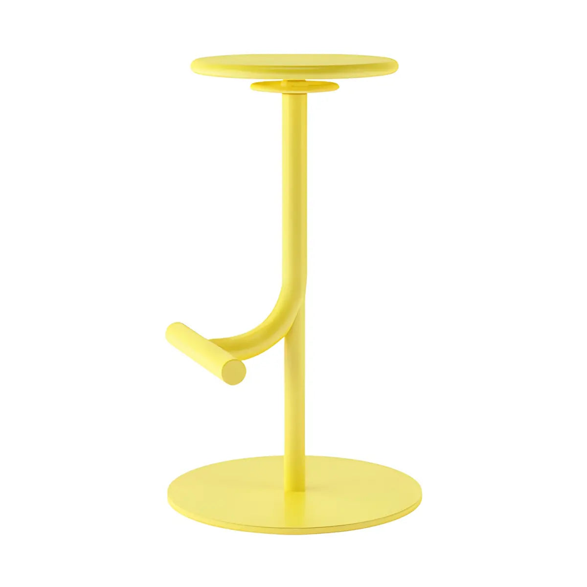 Minimalist Colorful Round Metal Adjustable Bar Stool Image - 75
