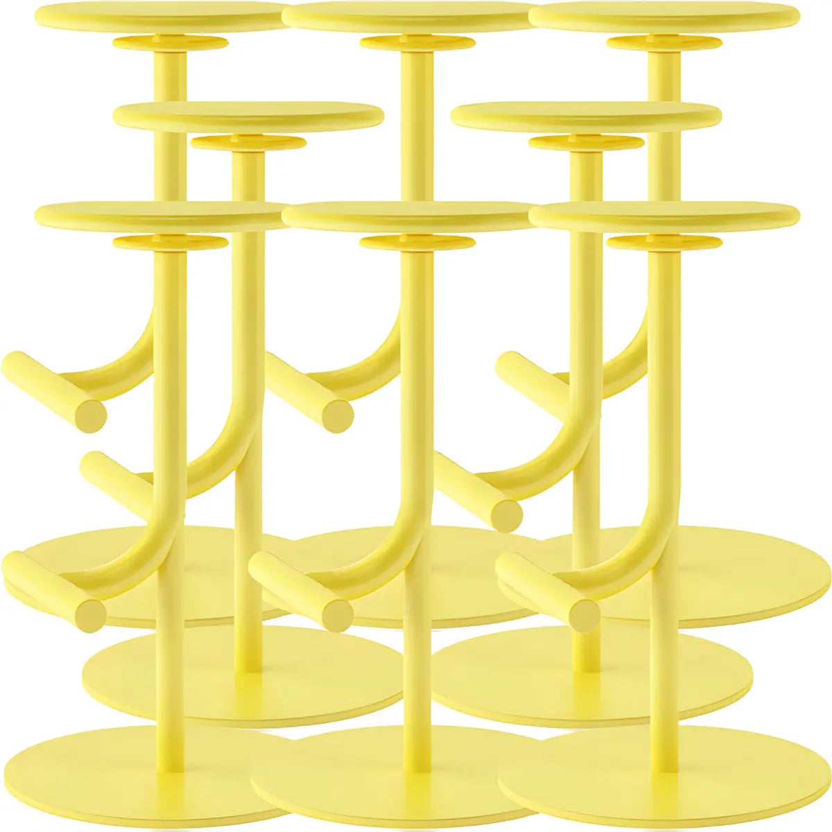 Minimalist Colorful Round Metal Adjustable Bar Stool Image - 79