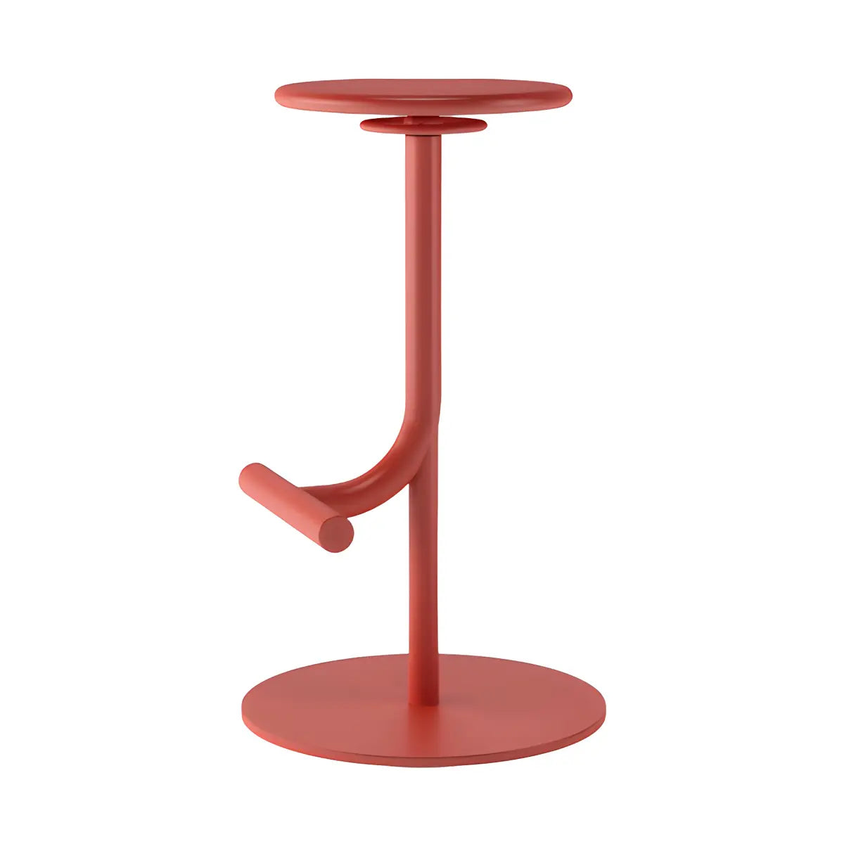 Minimalist Colorful Round Metal Adjustable Bar Stool Image - 80