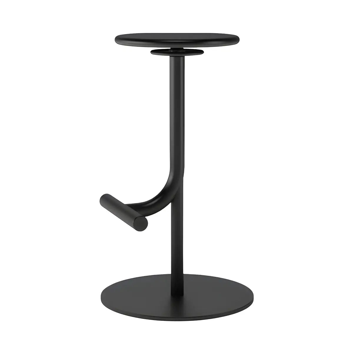 Minimalist Colorful Round Metal Adjustable Bar Stool Image - 85