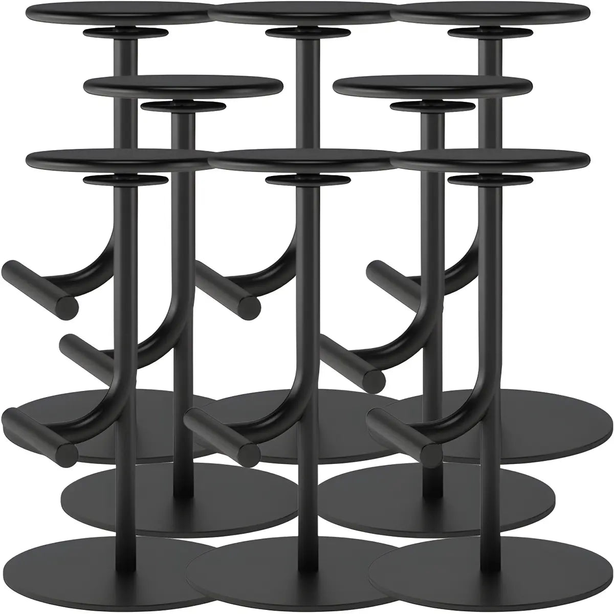 Minimalist Colorful Round Metal Adjustable Bar Stool Image - 89