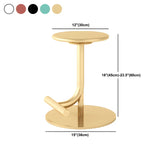 Minimalist Colorful Round Metal Adjustable Bar Stool #size