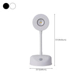 Minimalist Compact Round Rotating LED Wall Sconce #size