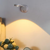 Minimalist Compact Round Rotating LED Wall Sconce Image - 5