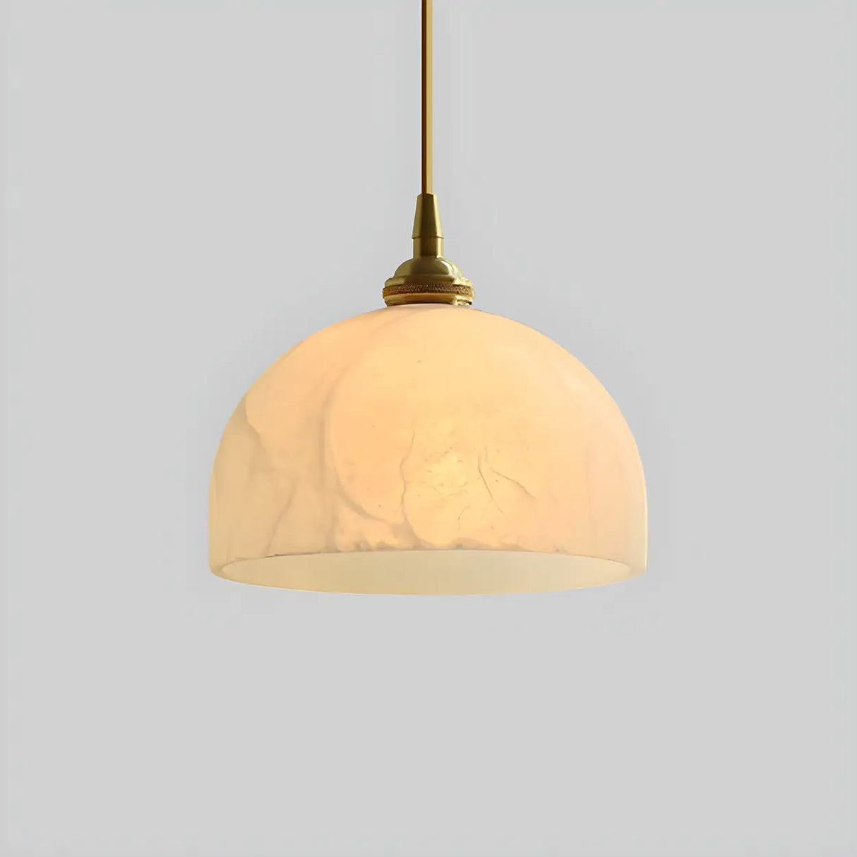 Minimalist Cone Alabaster White Adjustable Pendant Light Image - 7