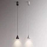 Minimalist Conical Metal Pendant Light Adjustable Cord Image - 8
