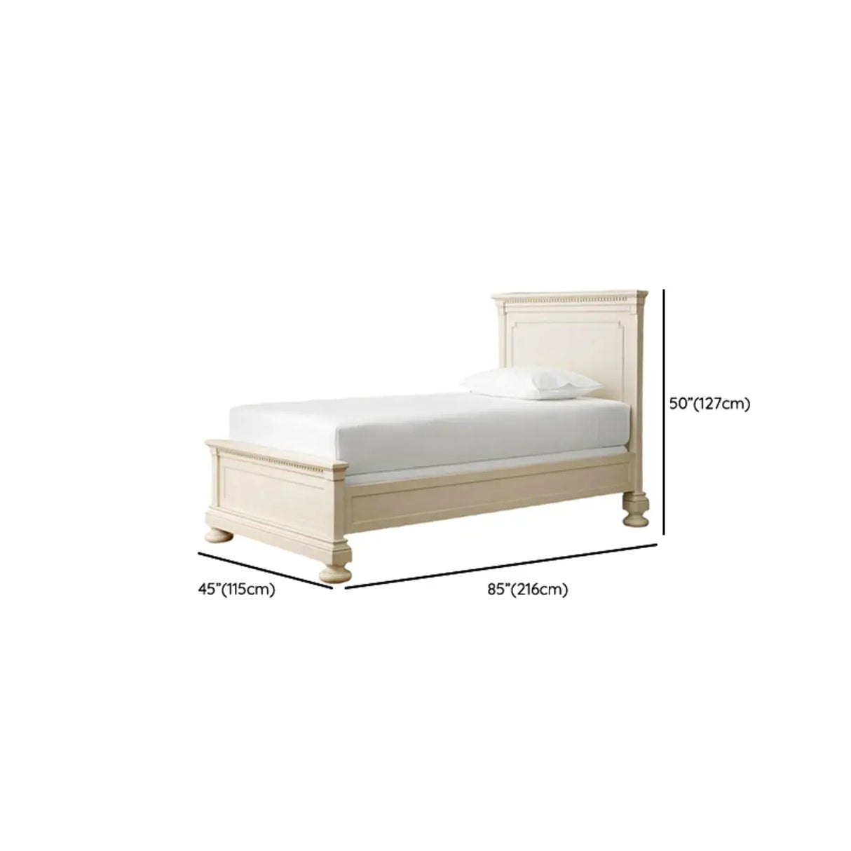 Minimalist Cream Gray Queen Wood Single Slat Bed Frame Image - 12