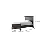 Minimalist Cream Gray Queen Wood Single Slat Bed Frame Image - 19