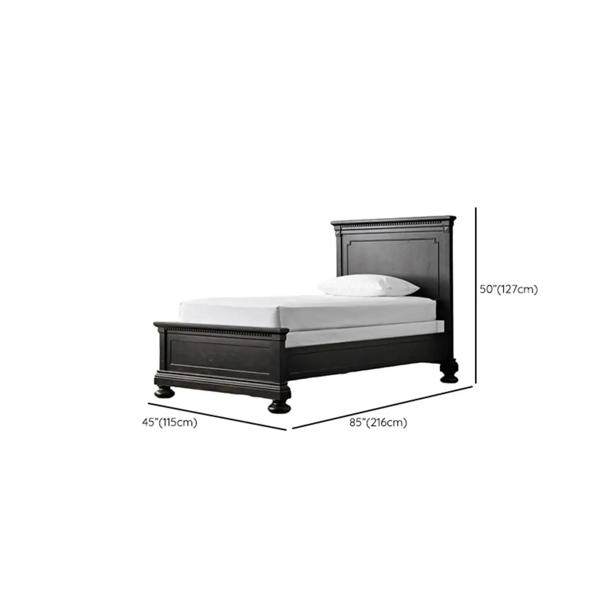 Minimalist Cream Gray Queen Wood Single Slat Bed Frame Image - 20