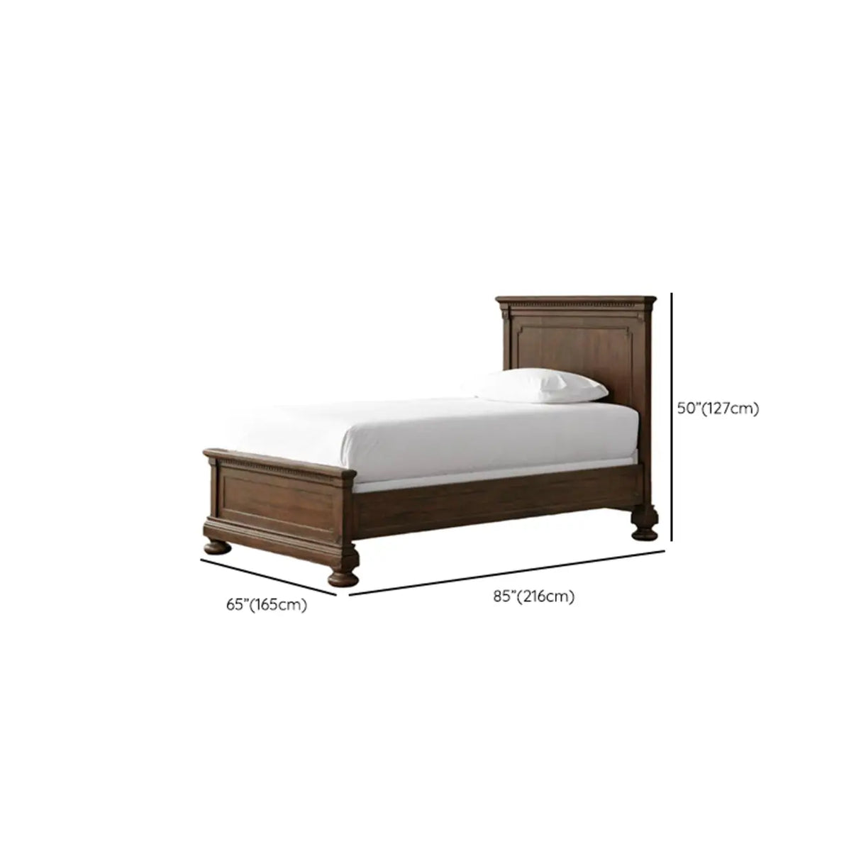 Minimalist Cream Gray Queen Wood Single Slat Bed Frame Image - 30