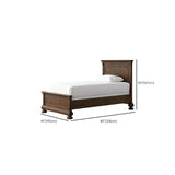 Minimalist Cream Gray Queen Wood Single Slat Bed Frame Image - 32