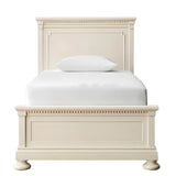 Minimalist Cream Gray Queen Wood Single Slat Bed Frame Image - 7